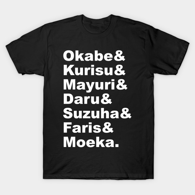 Steins;Gate Lab Members T-Shirt by insidethetardis